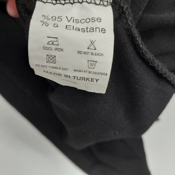 Milan Kiss Women's Shirt Size XL Black Top Embroidered Mesh Sleeve - Picture 4 of 9